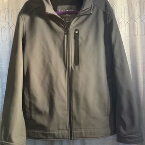 Nautica Men's Charcoal Soft Shell Bonded Performance Fleece Jacket